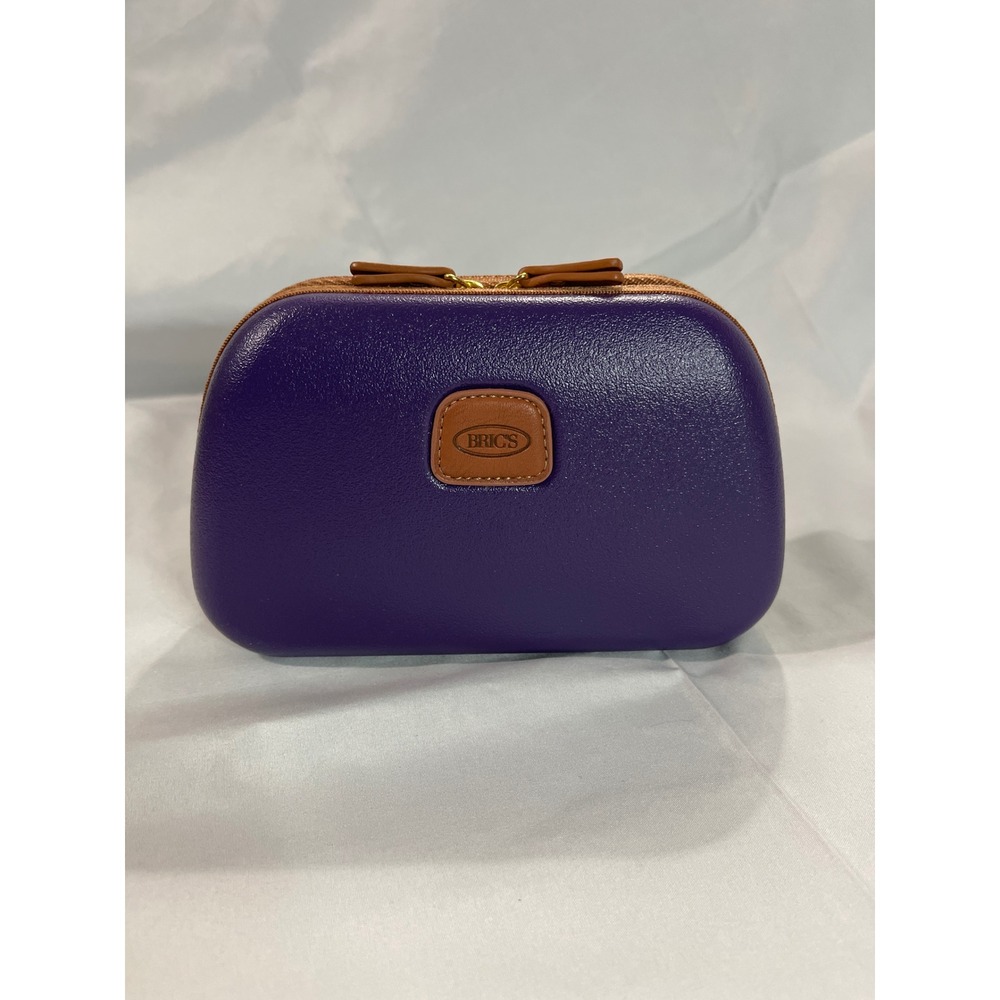 Bric's Milano Purple Hard Shell Toiletry Case Qatar Airways Amenity Kit Pouch‎